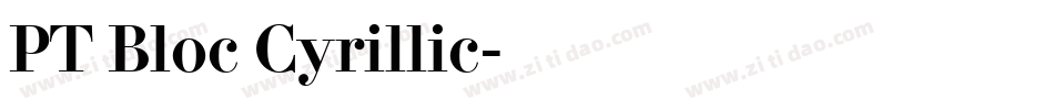 PT Bloc Cyrillic字体转换